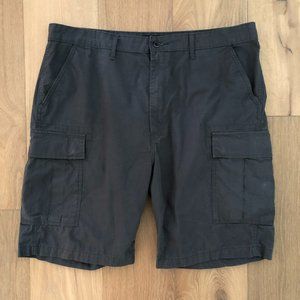 LEVI's Men's Dark Grey Cotton Casual Cargo Shorts 40
